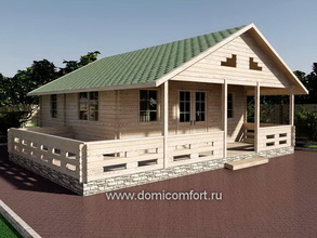 Дачный домик 6060 с мансардой