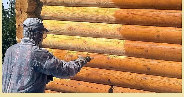 покраска дома из бревна цена покраска дома из бревна цена