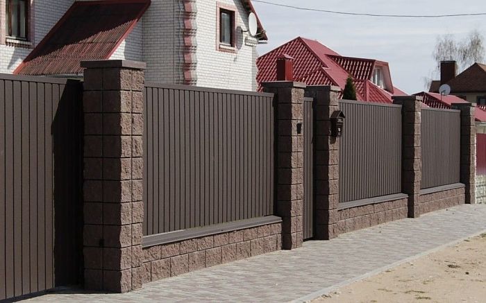 забор из профнастила под ключ